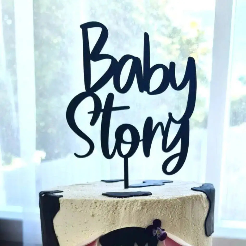 Minimalist Baby Shower Cake Topper – Clean, Custom Design in Any Colour Evermore Gifts & Favours