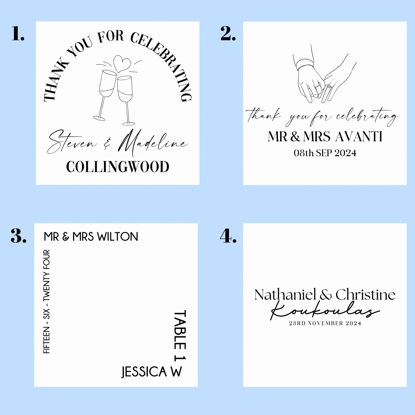 Photo Wedding Coasters – Custom Image Guest Favours Evermore Gifts & Favours