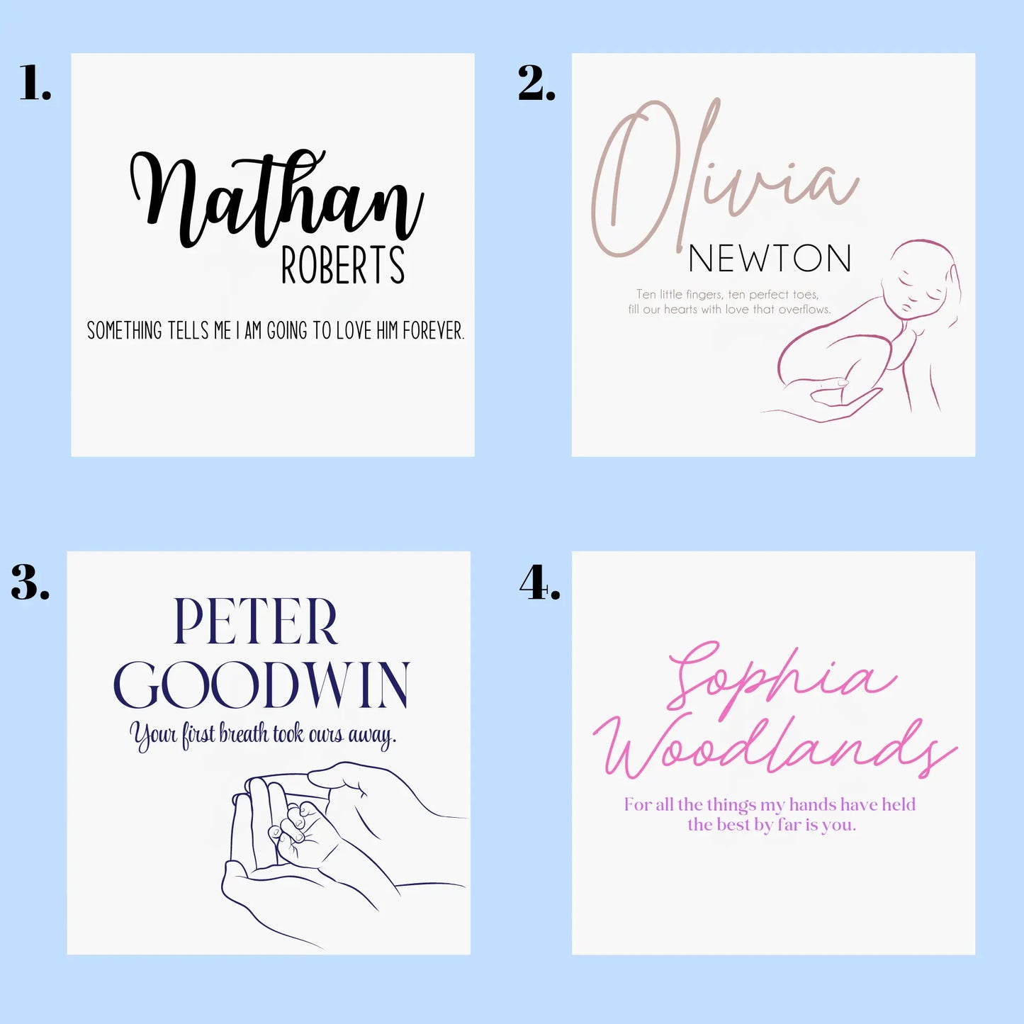 Custom Baby Record Book – Personalised First Year Journal Evermore Gifts & Favours