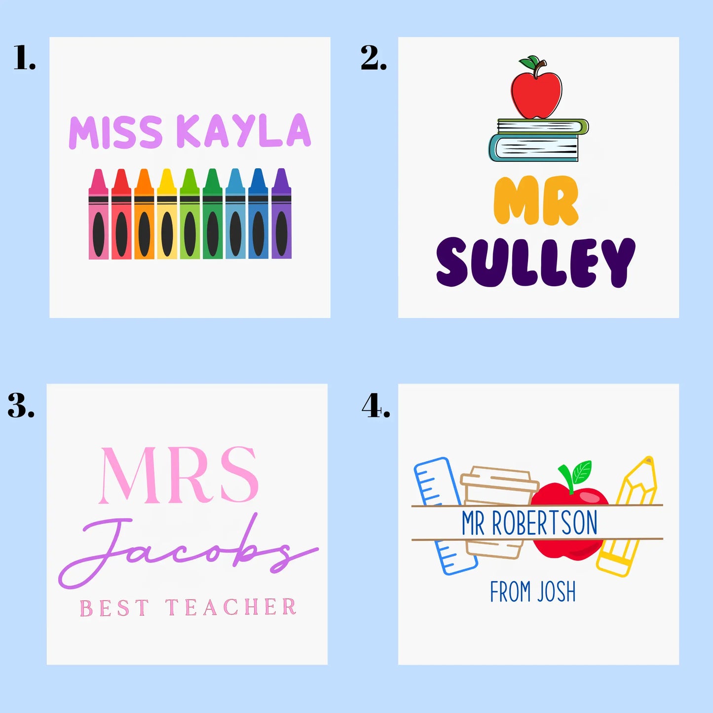 Custom Teacher Clipboard – Printed Acrylic or Wooden Design Evermore Gifts & Favours