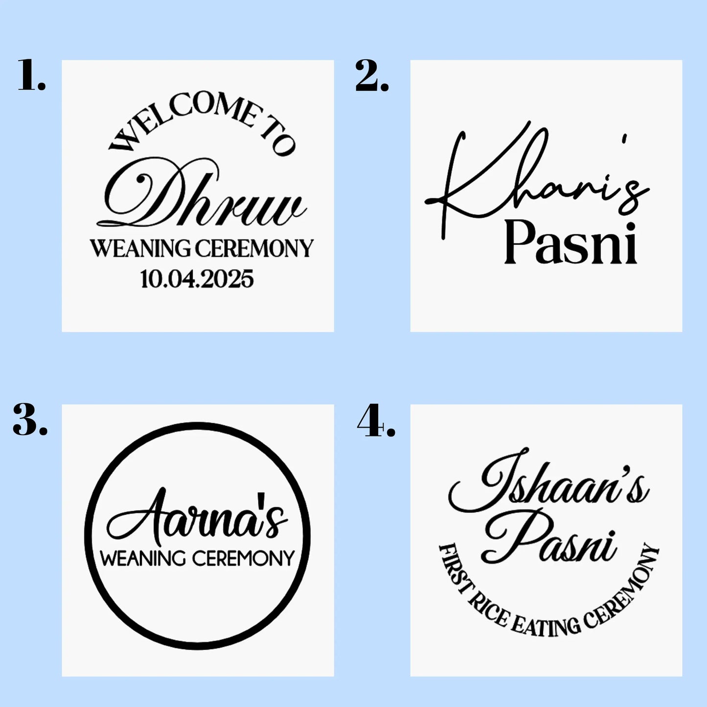 Weaning Ceremony Welcome Sign – Personalised Acrylic or Timber Sign Evermore Gifts & Favours