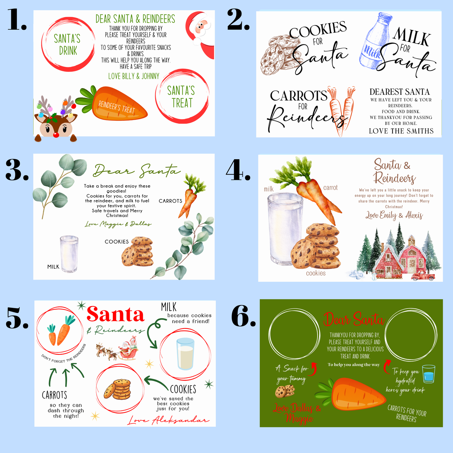 Personalised Full Colour Christmas Eve Board – Custom UV Printed Santa Treat Board