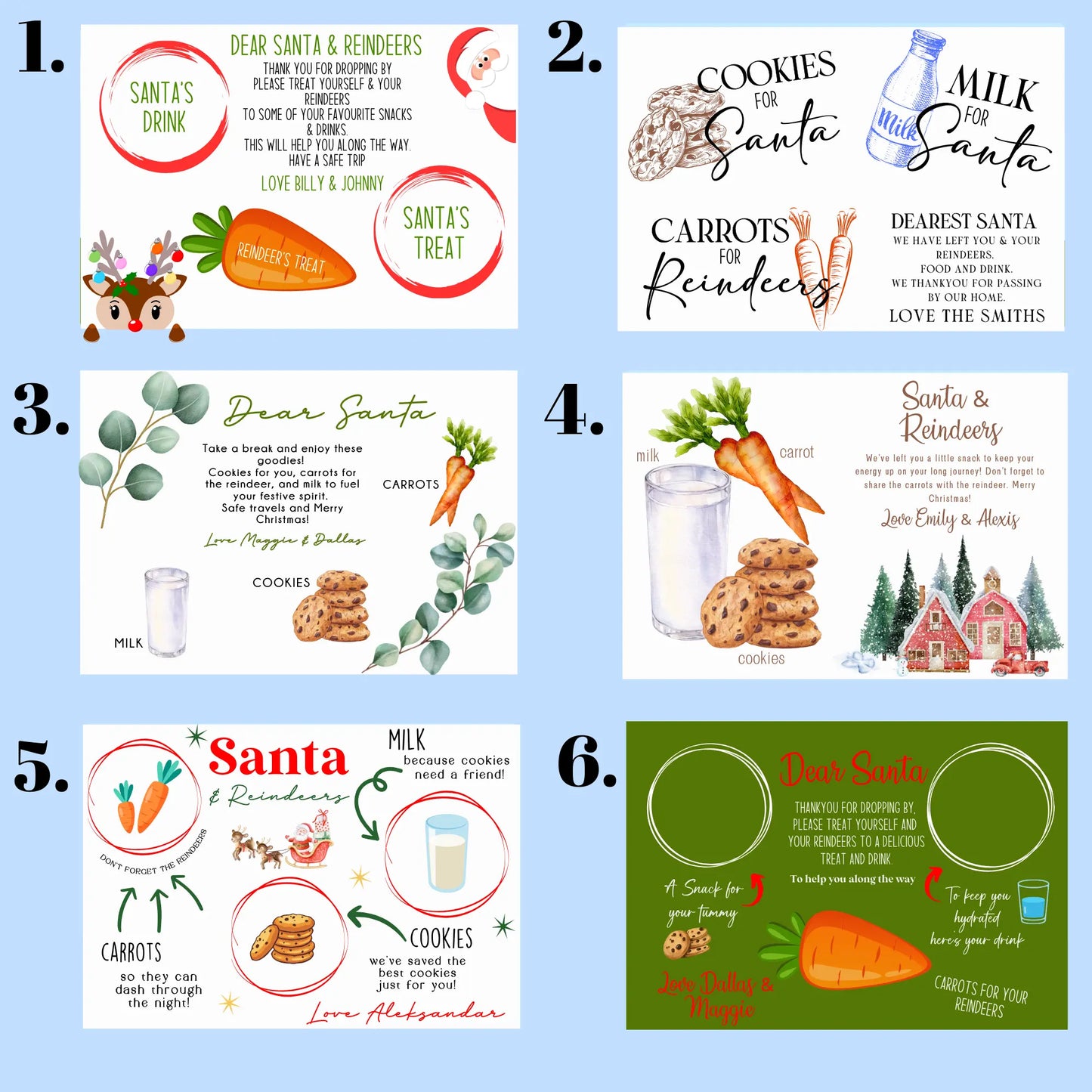 Personalised Full Colour Christmas Eve Board – Custom UV Printed Santa Treat Board Evermore Gifts & Favours