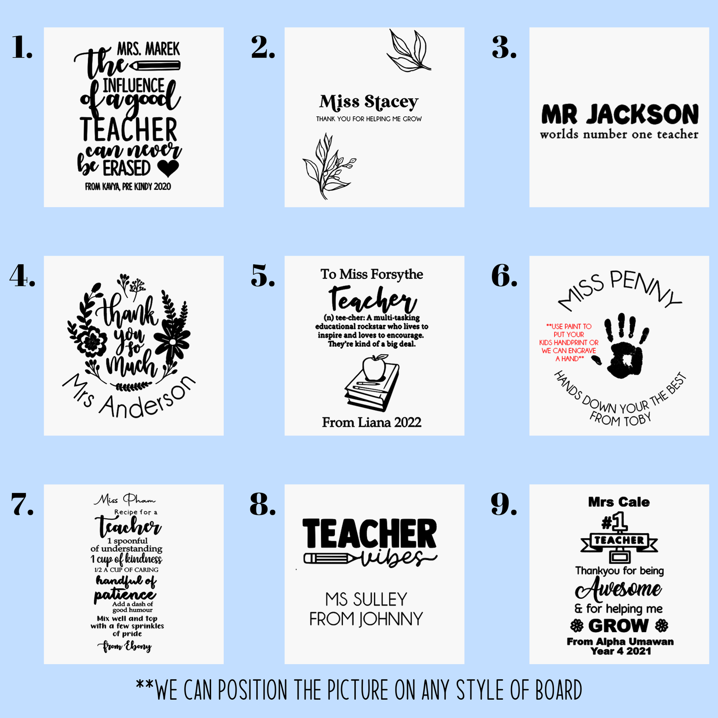 Best Teacher Ever Serving Board – Personalised Engraved Gift