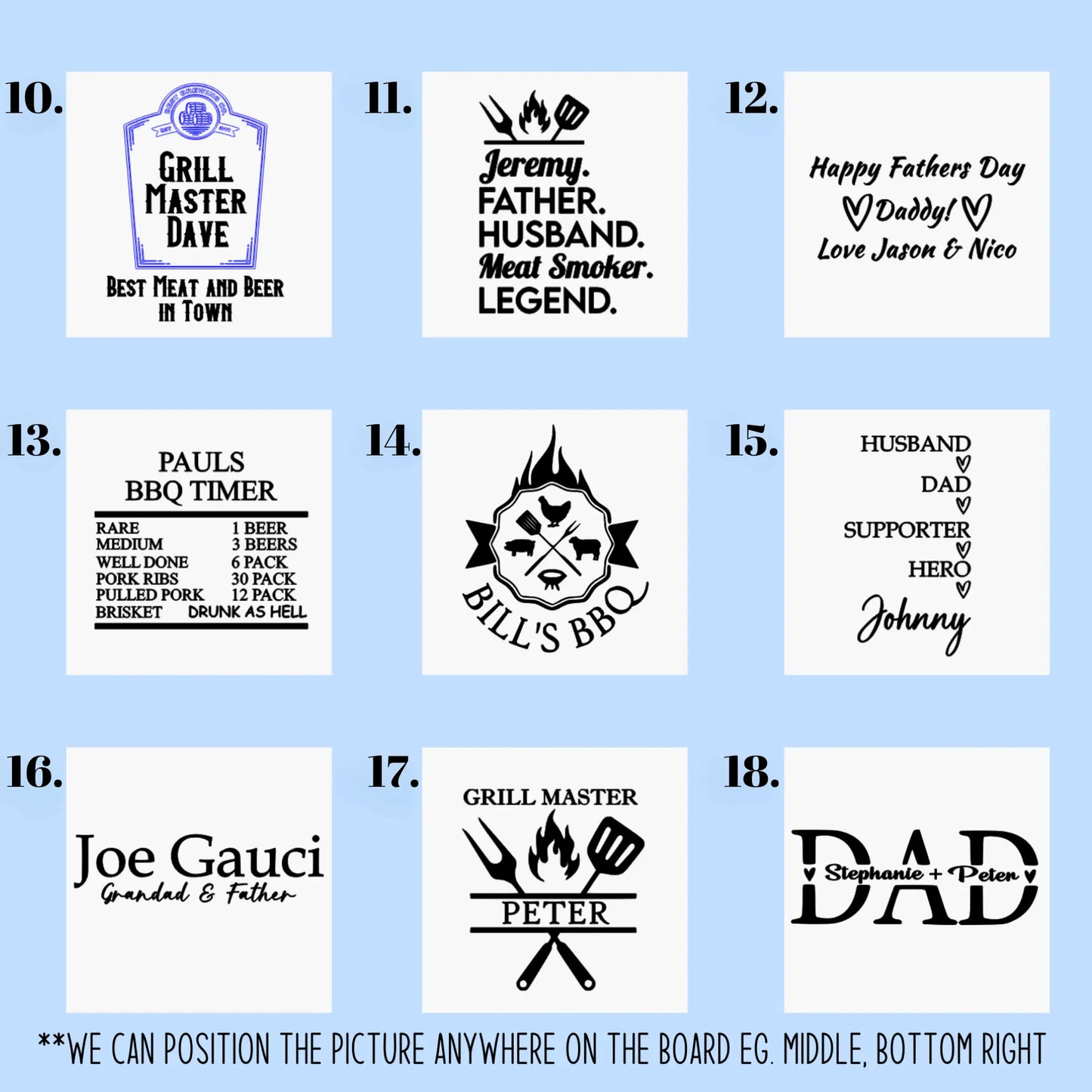 Personalised Laser Etched Serving Boards Evermore Gifts & Favours