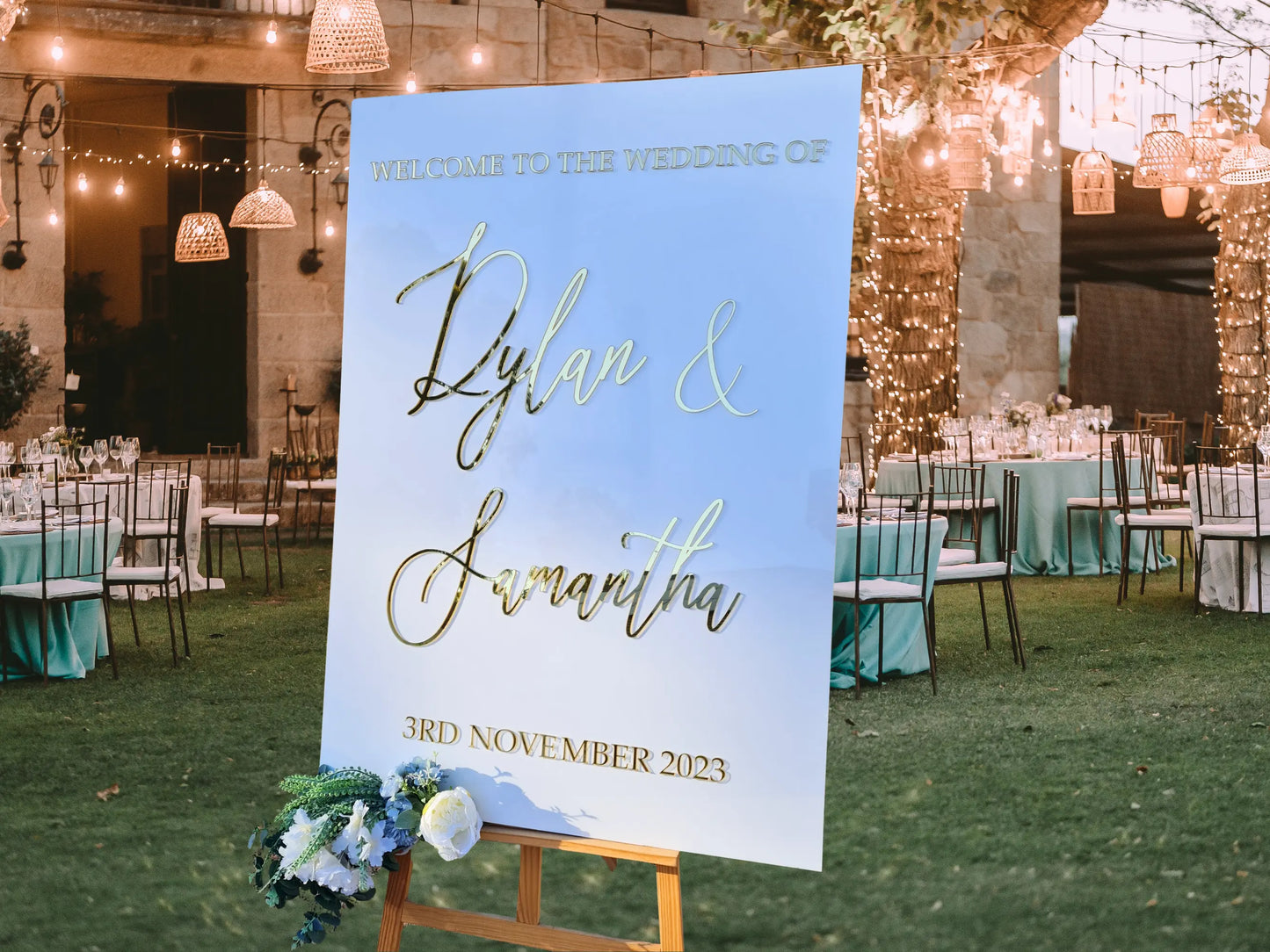 Acrylic Wedding Welcome Sign Evermoregifts