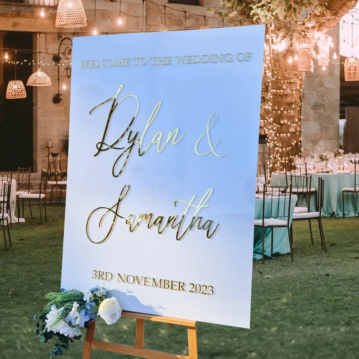 Acrylic Wedding Welcome Sign Evermoregifts