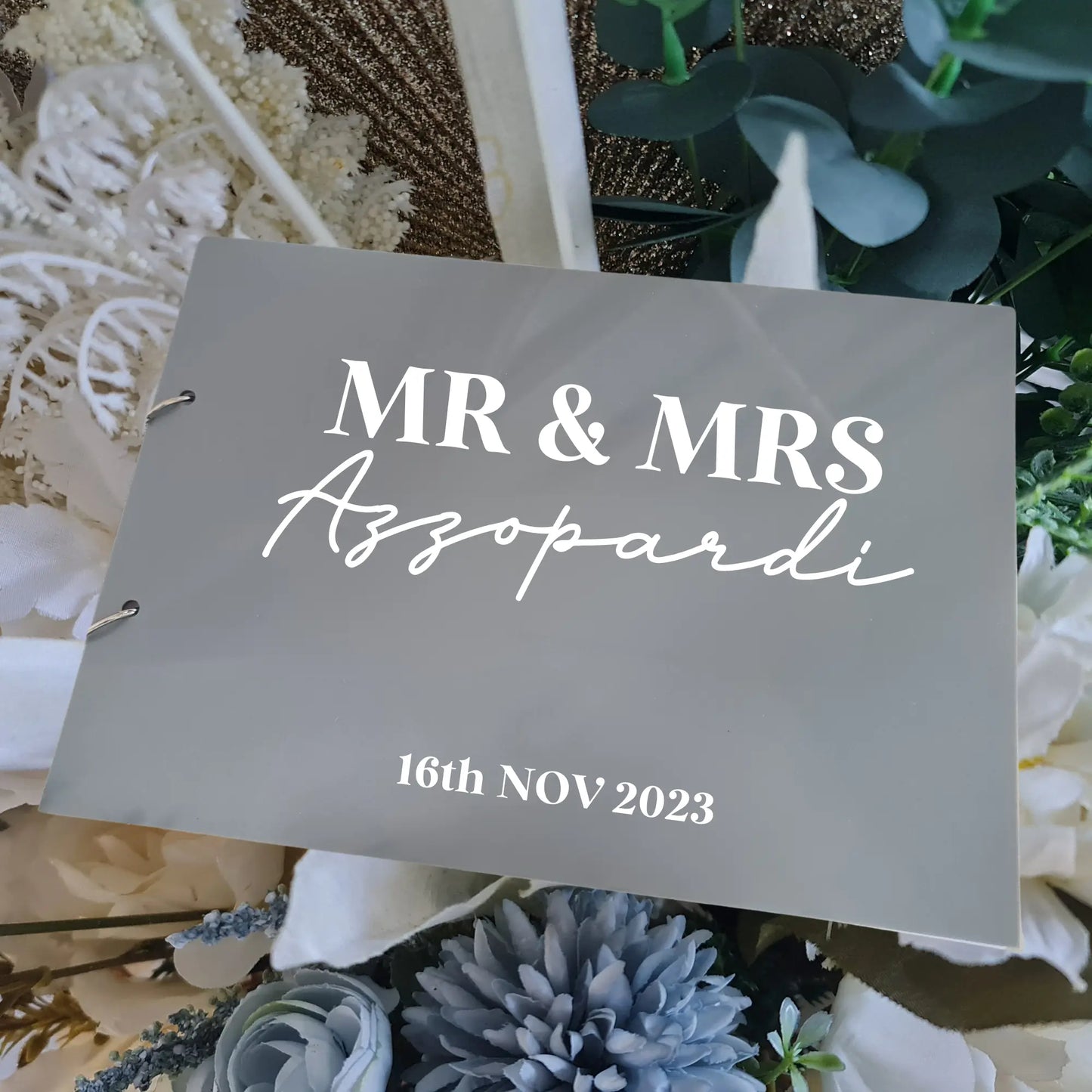Custom Engagement Guest Book – Acrylic or Wooden Cover Options Evermore Gifts & Favours