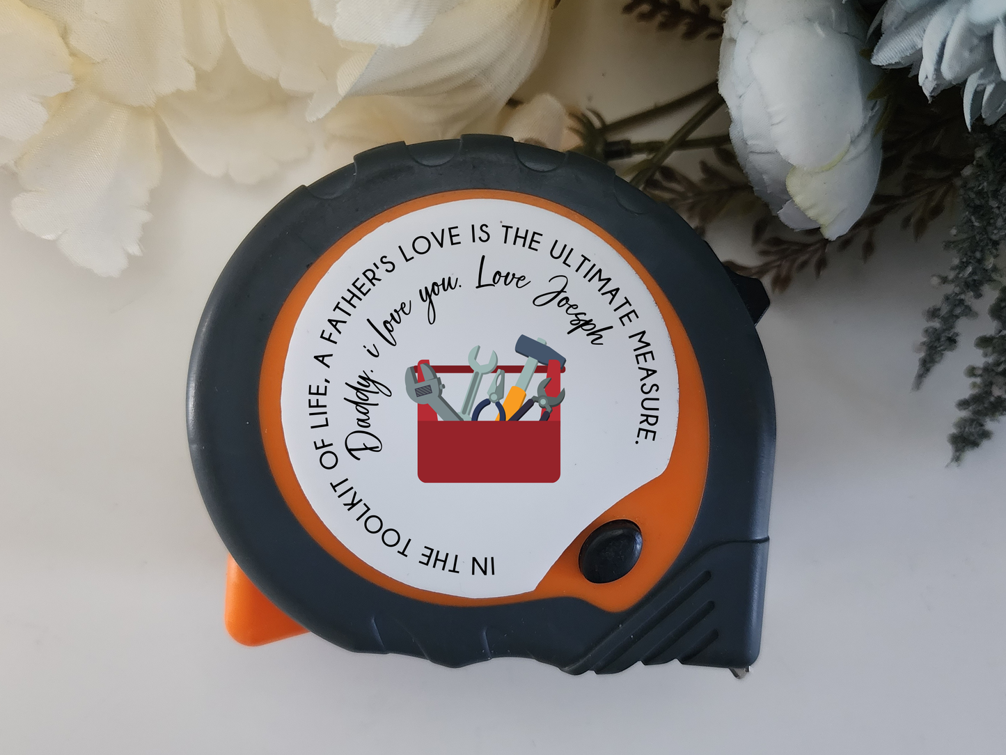 Personalised 8m Tape Measure – Custom Gift for Dad