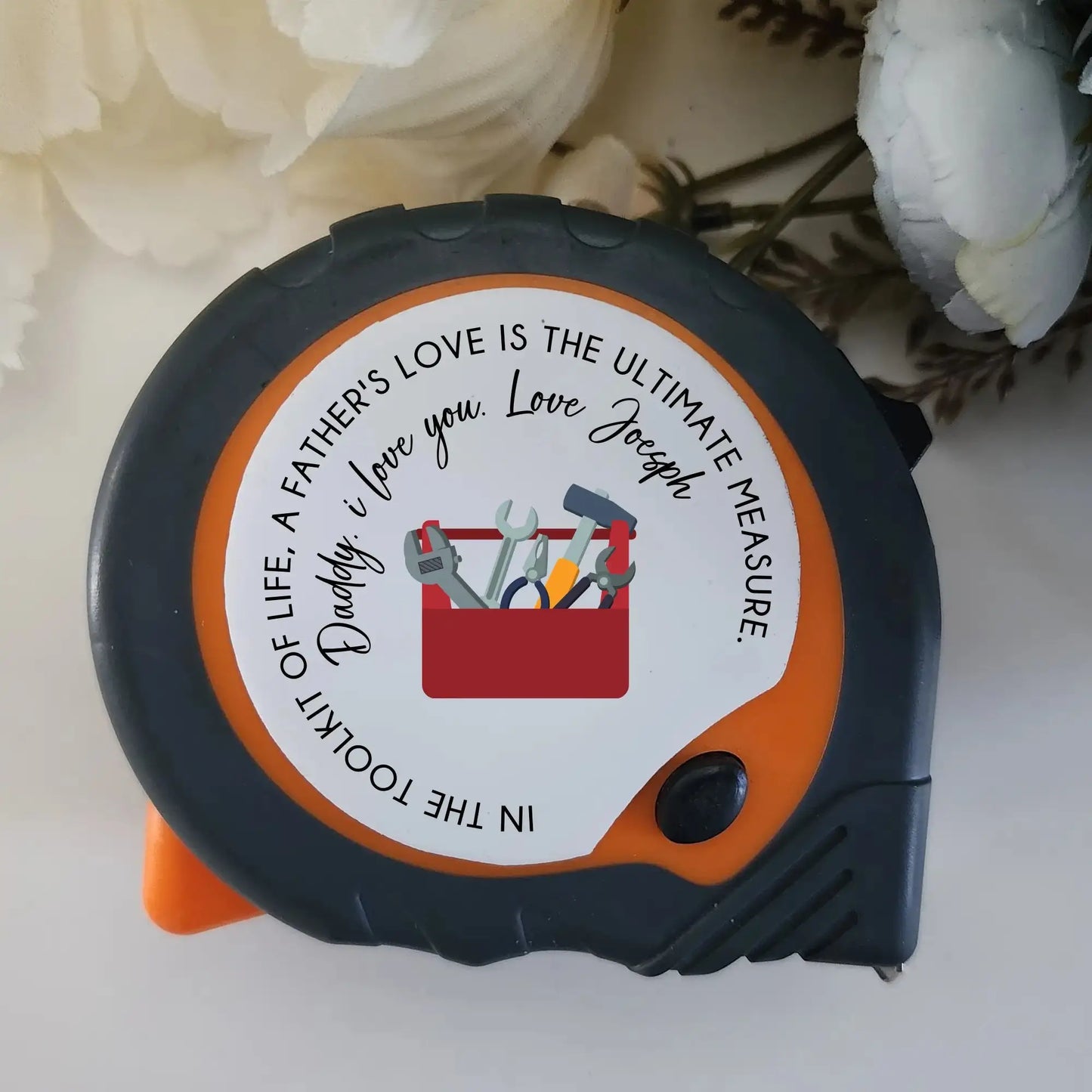 Personalised 8m Tape Measure – Custom Gift for Dad Evermore Gifts & Favours