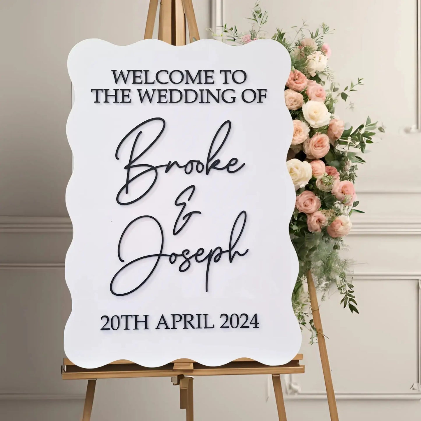 Mirror Acrylic Wedding Welcome Sign – Elegant and Reflective Finish Evermoregifts