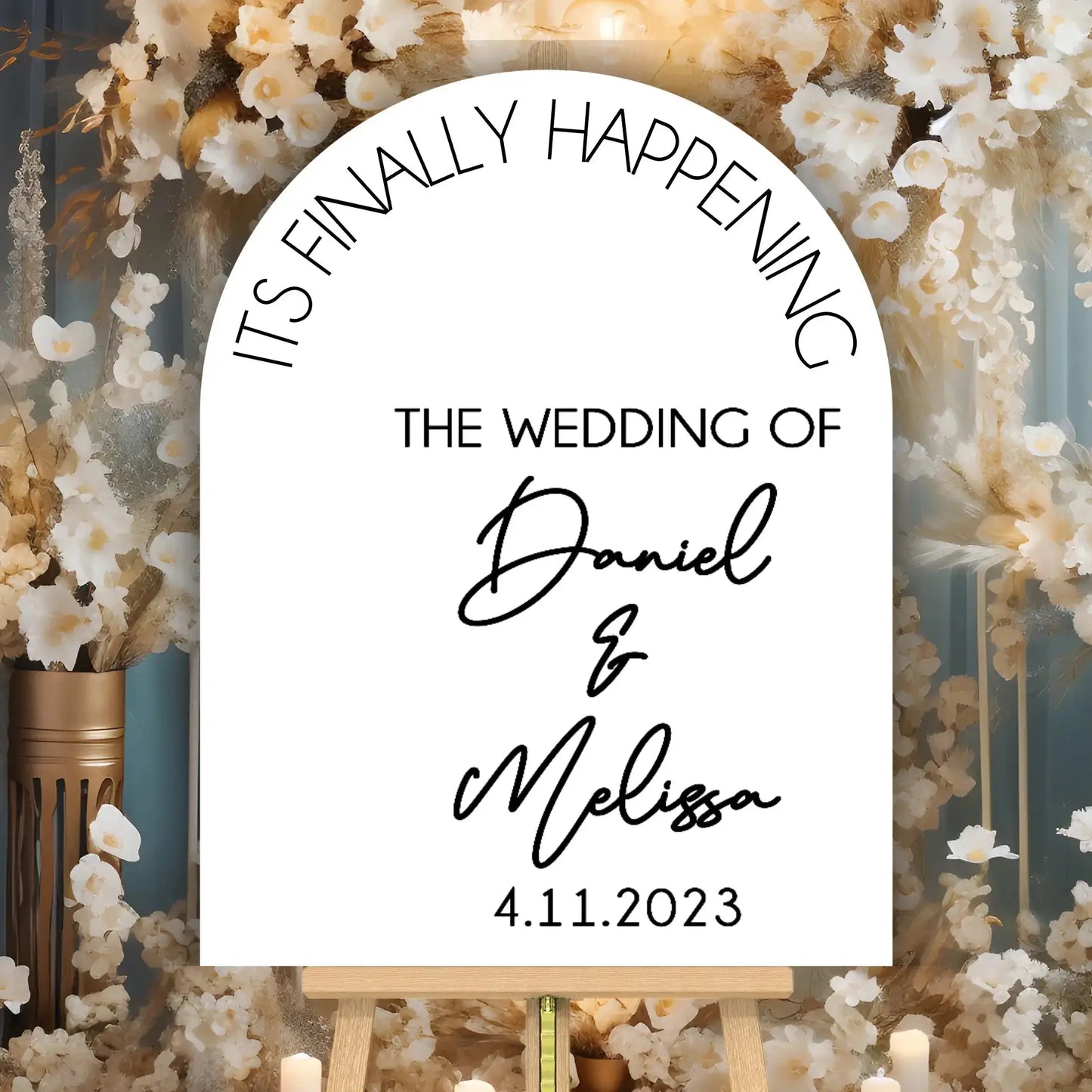 Custom Acrylic Wedding Welcome Sign – Multiple Colours & Fonts Available Evermoregifts