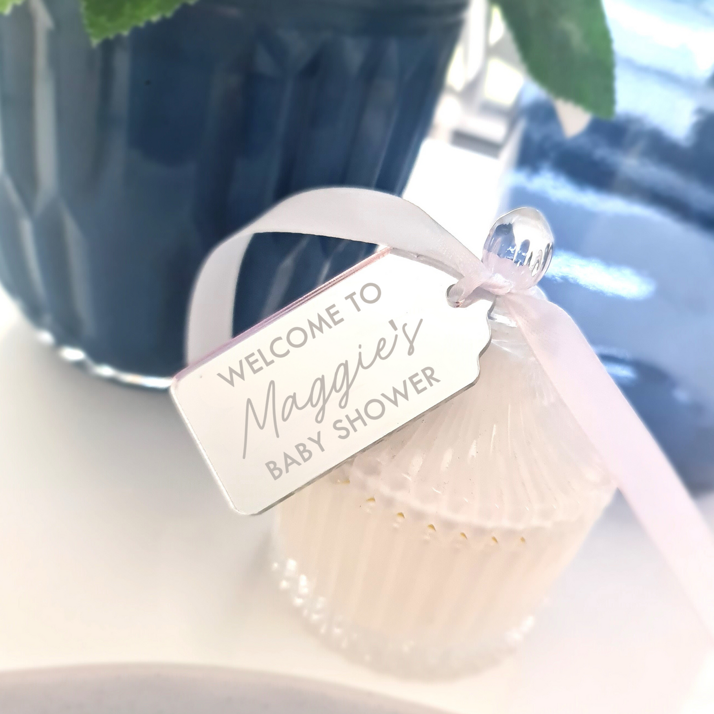 Personalised Baby Shower Favour Tags – Custom Acrylic or Timber Bonbonniere Tags