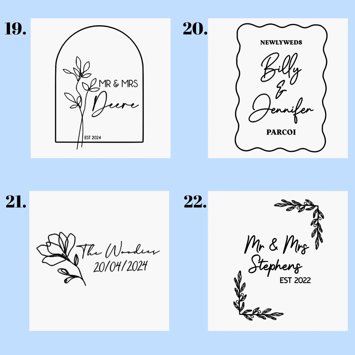 Acacia Serving Board with Etched Invitation Evermore Gifts & Favours