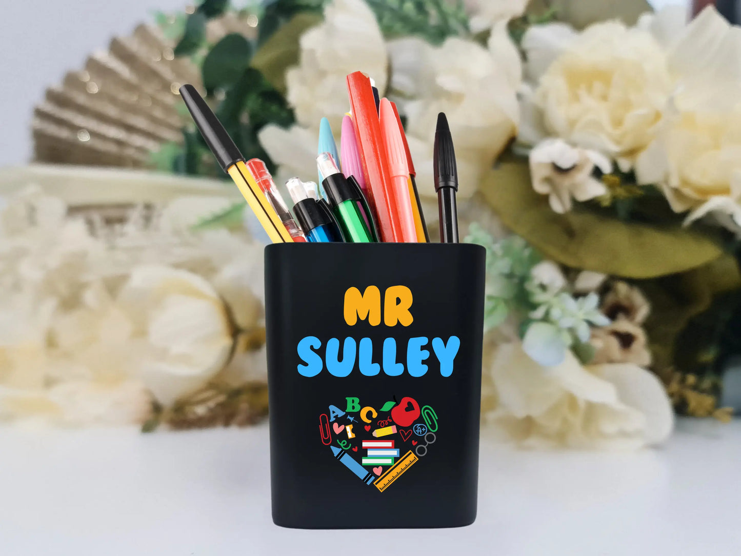Printed Teacher Pen Holder – Personalised School Gift Evermore Gifts & Favours