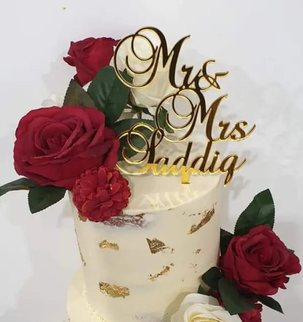 Personalised Wedding Cake Topper – Custom Acrylic or Timber Design Evermore Gifts & Favours