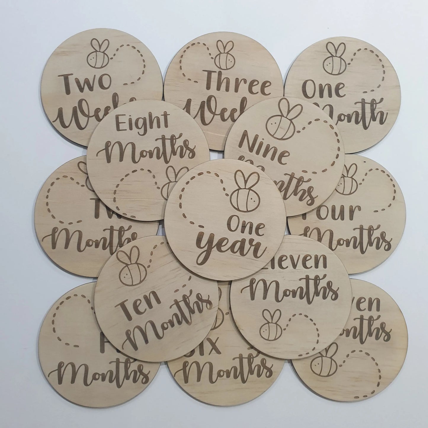 Newborn to 1 Year Milestone Disc Collection – Baby Keepsake Set Evermore Gifts & Favours