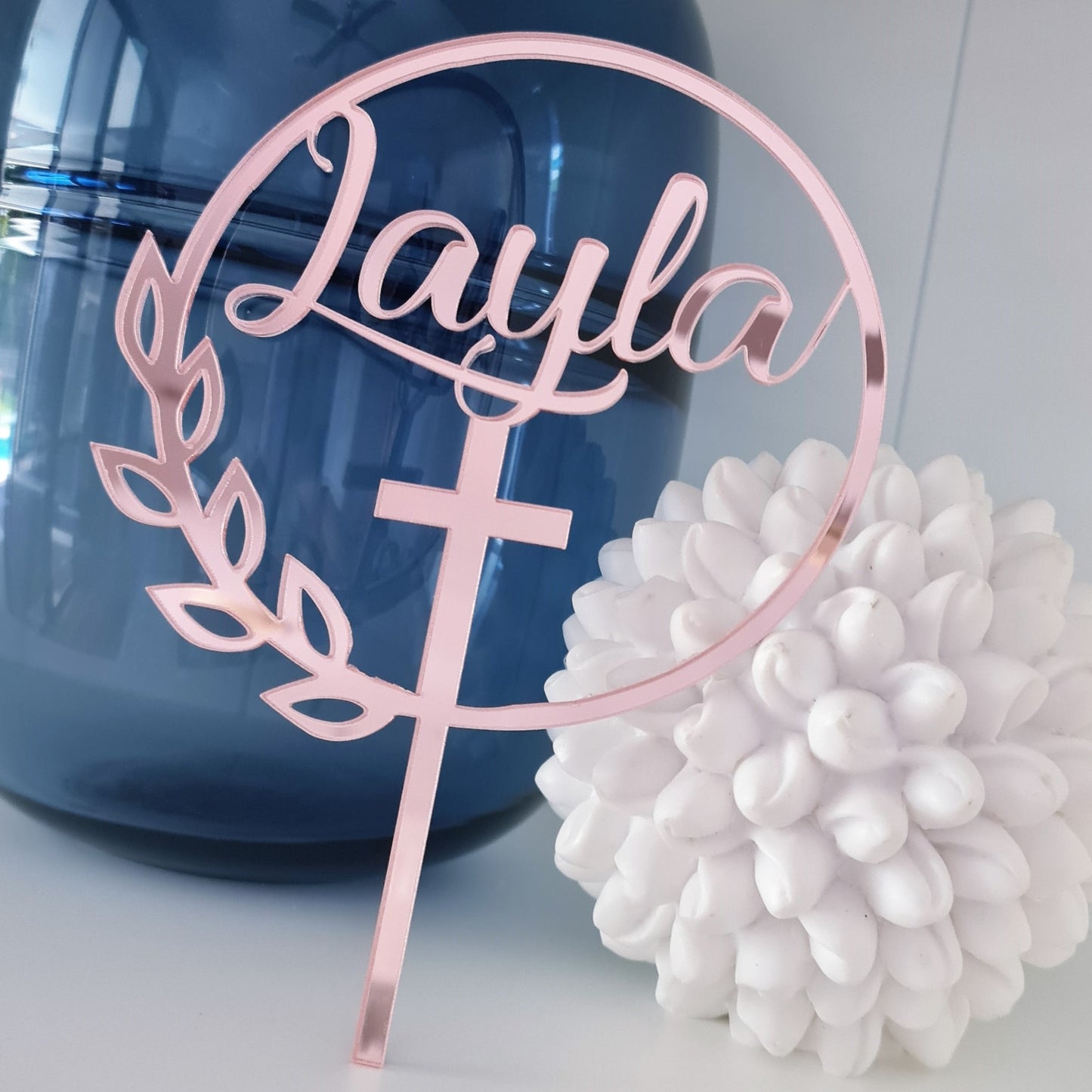 Confirmation Cake Topper – Personalised Acrylic or Timber Finish