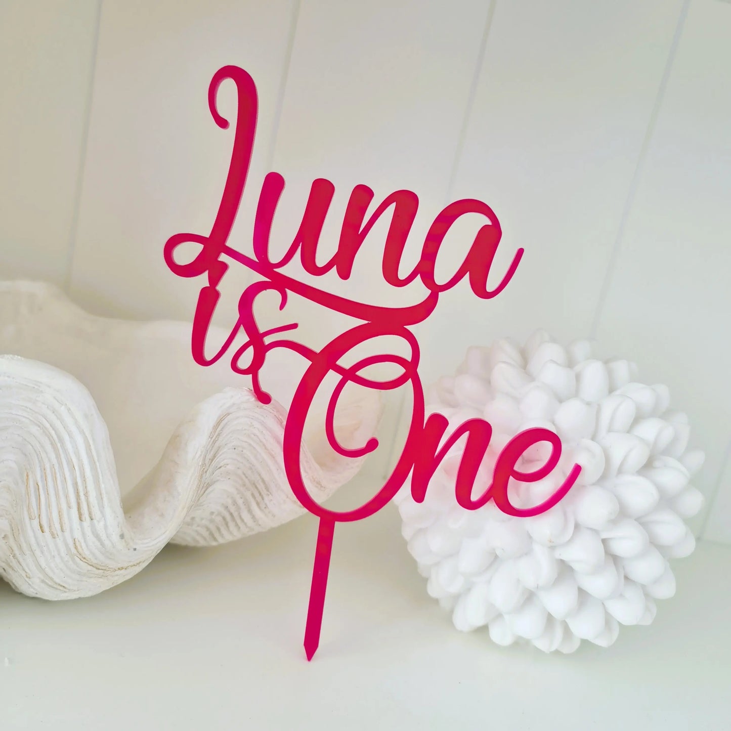One Cake Topper – Age Topper with Bold or Script Font Evermore Gifts & Favours