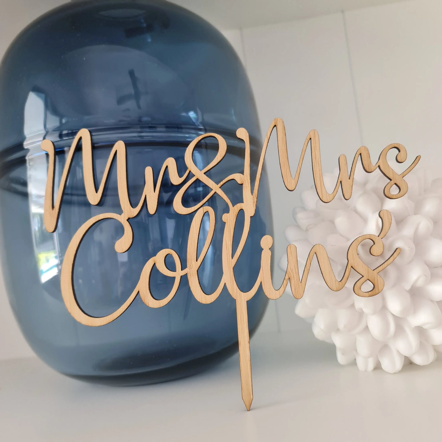 Engagement Cake Topper – Custom Names in Acrylic or Mirror Finish Evermore Gifts & Favours