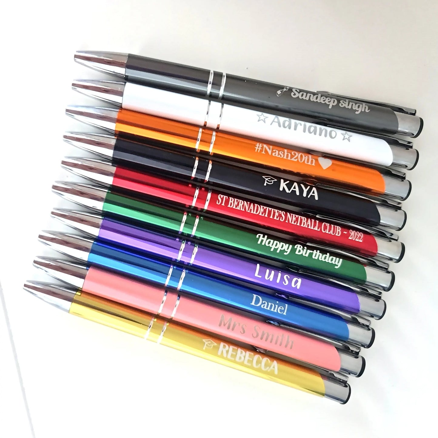 Personalised/Logo Laser etched Back Ink Pens Evermore Gifts & Favours