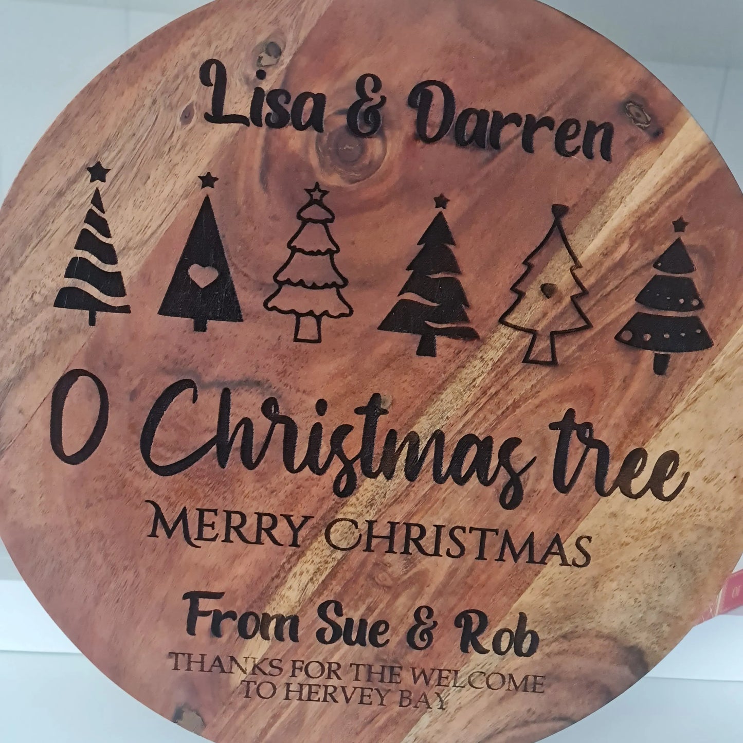 Personalised Christmas Serving Board – Custom Timber Gift for the Holidays Evermore Gifts & Favours