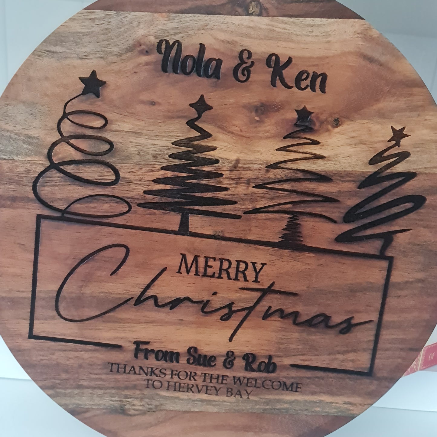 Personalised Festive Serving Board – Custom Timber Gift for Christmas