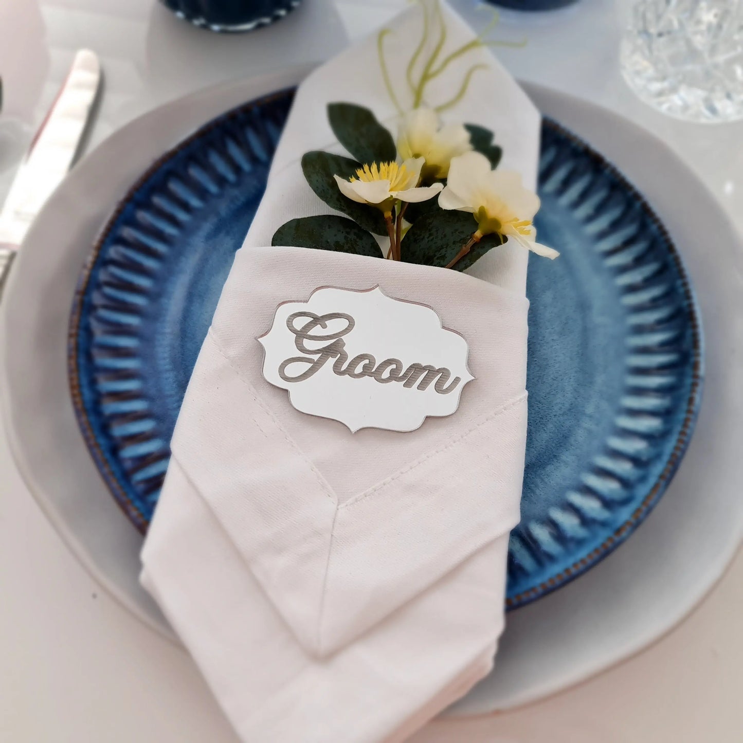 Modern Acrylic Wedding Name Place Cards – Personalised Table Décor Evermore Gifts & Favours