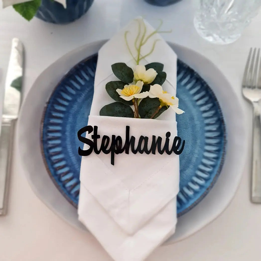 Custom Laser-Cut Wedding Name Tags – Perfect for Guest Seating Evermore Gifts & Favours