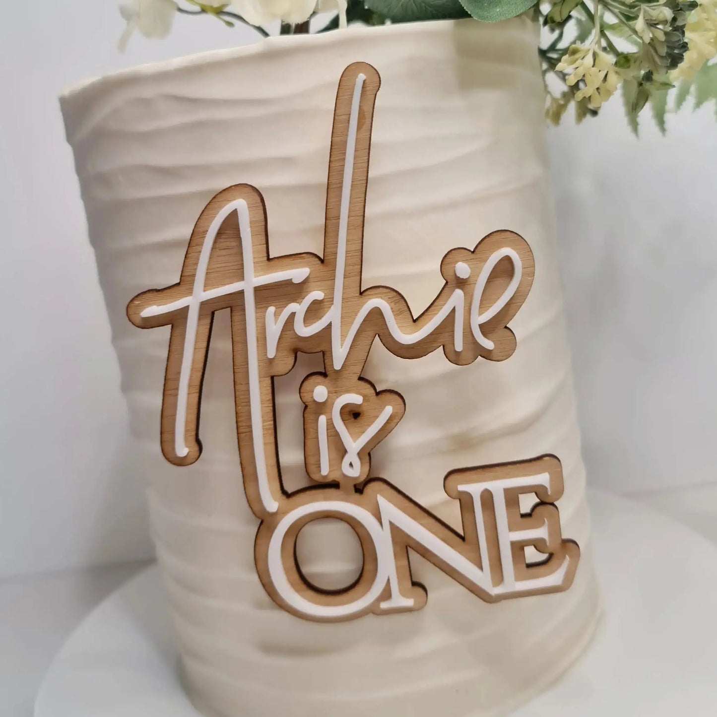 Birthday Cake Front Topper Double Layer Acrylic | Personalised Fropper Evermore Gifts & Favours