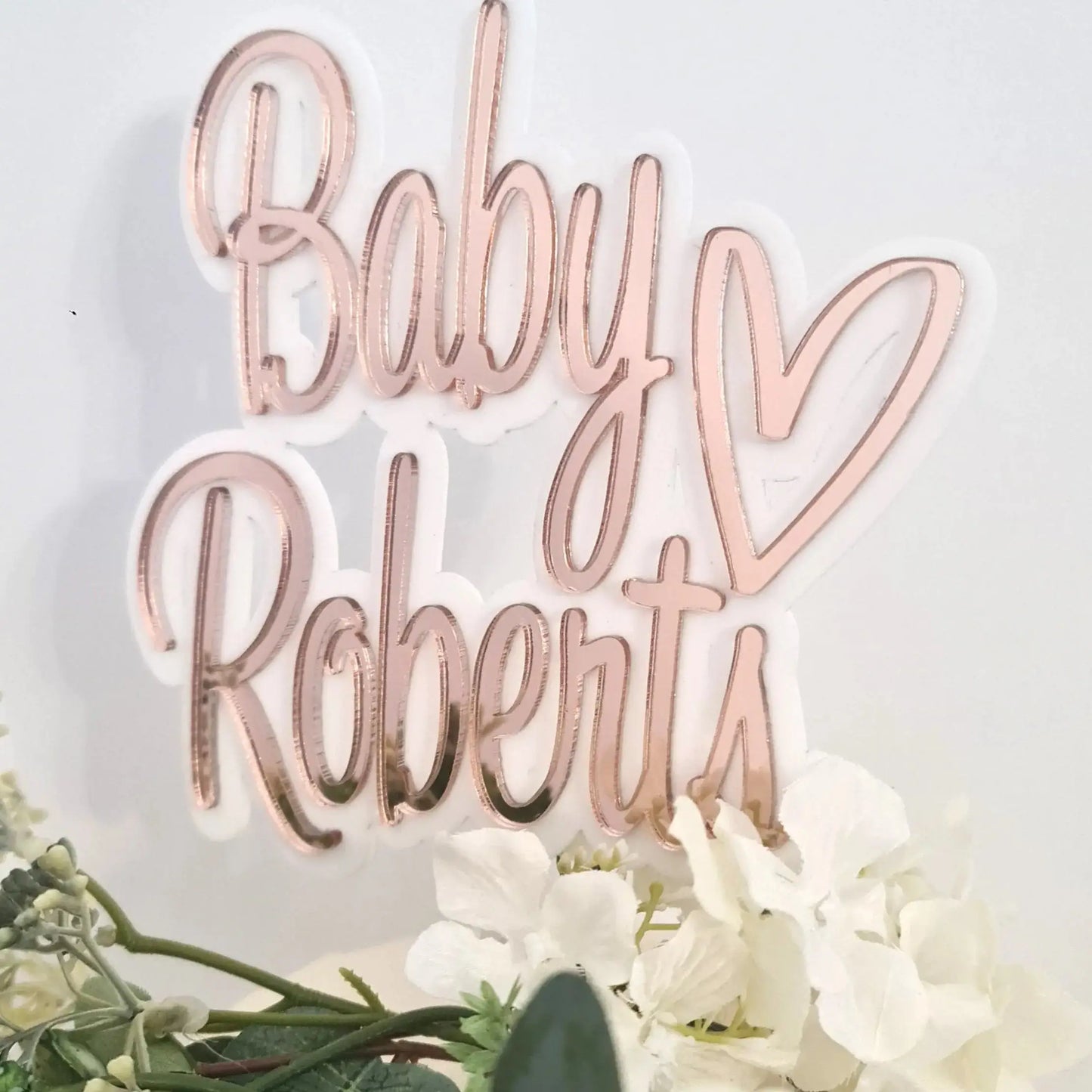 Oh Baby Cake Topper – Modern Baby Shower Topper in Your Choice of Colour Evermore Gifts & Favours