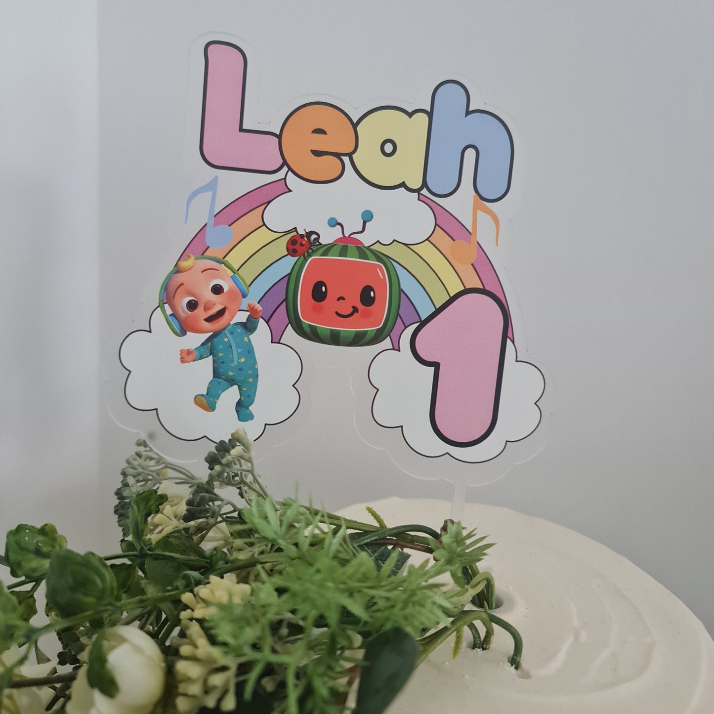 Personalised Photo Cake Topper – UV Printed Acrylic with Your Image