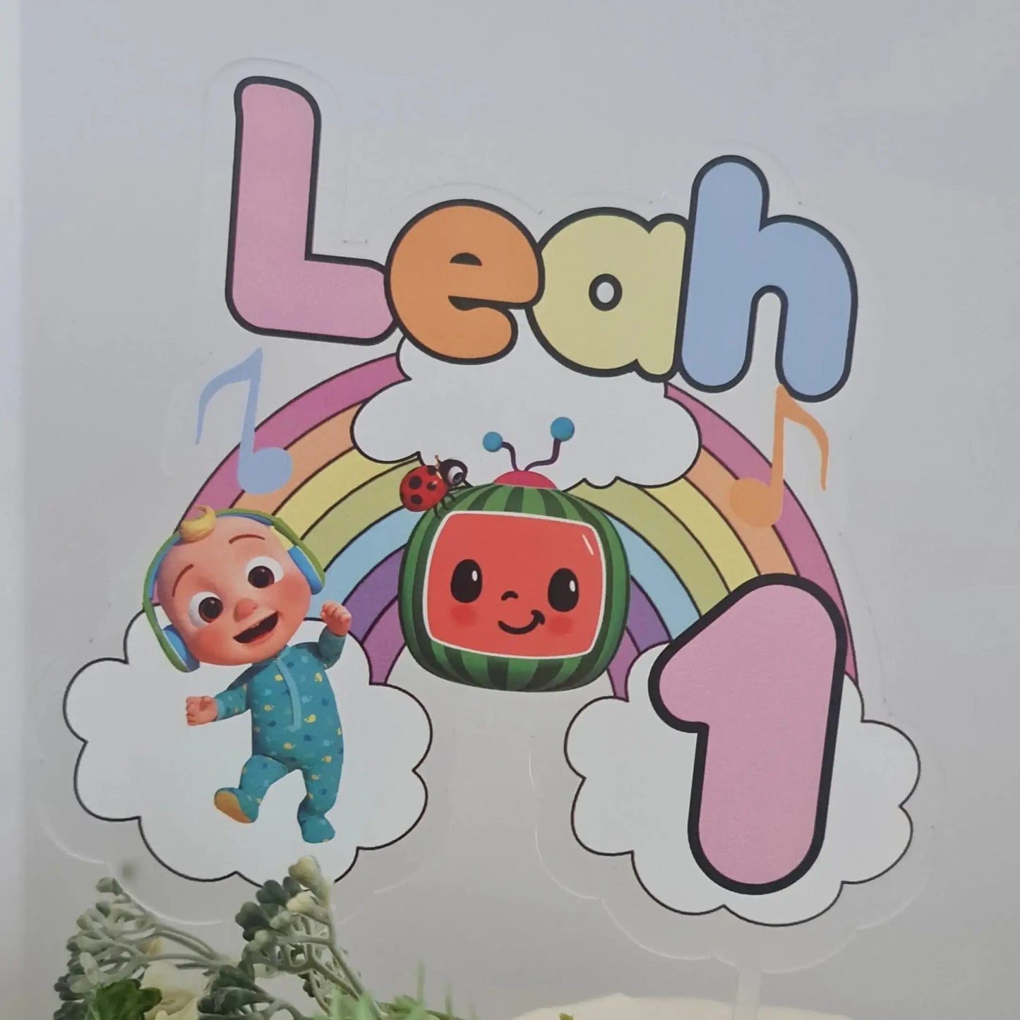 Personalised Photo Cake Topper – UV Printed Acrylic with Your Image Evermore Gifts & Favours
