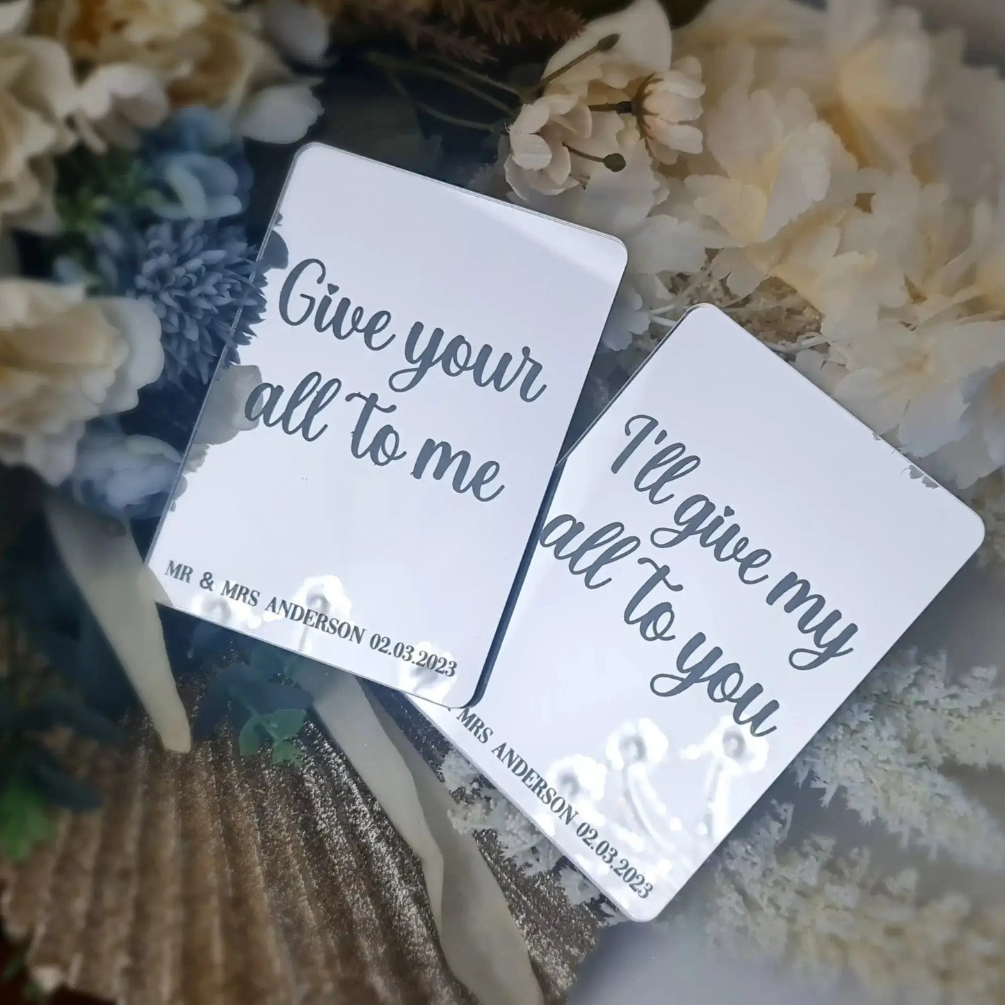 Custom Wedding Vow Holders – Bride & Groom Matching Set Evermore Gifts & Favours