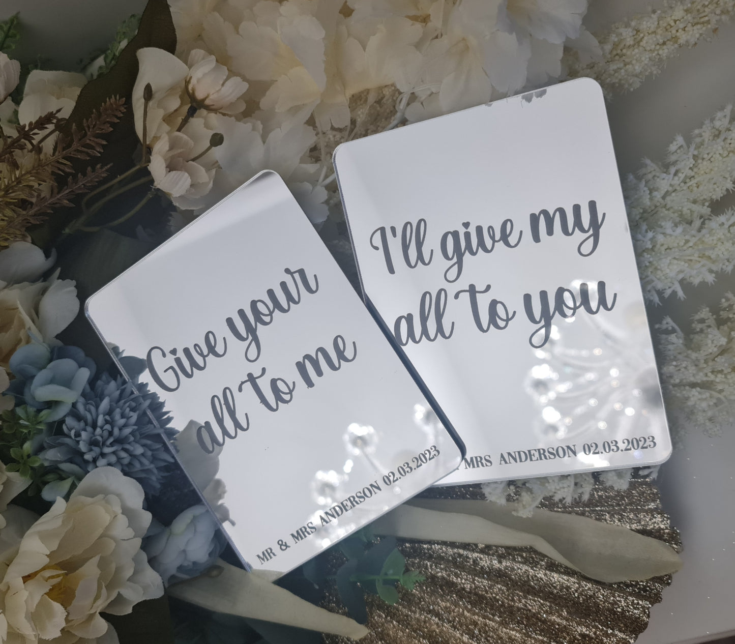 Custom Wedding Vow Holders – Bride & Groom Matching Set