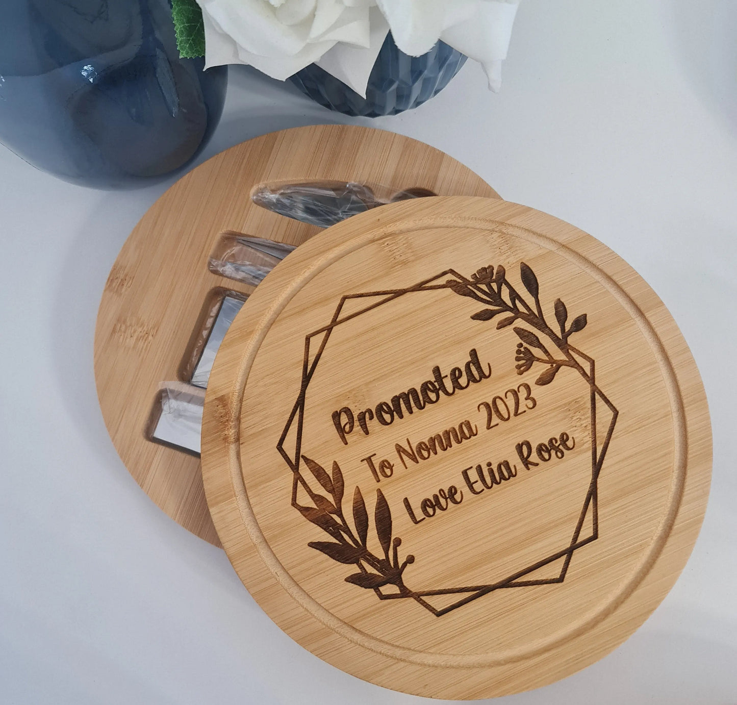 Bamboo Cheese Serving Board with Untensils -Mothers Day Evermore Gifts & Favours