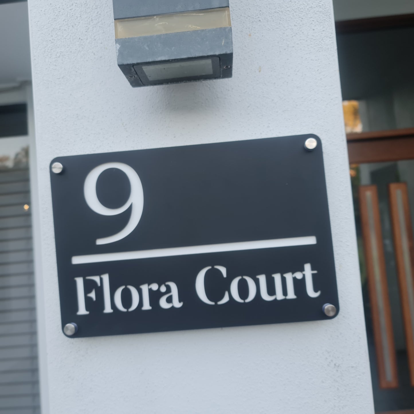 Personalised House Number Sign – Custom Modern Address Plaque