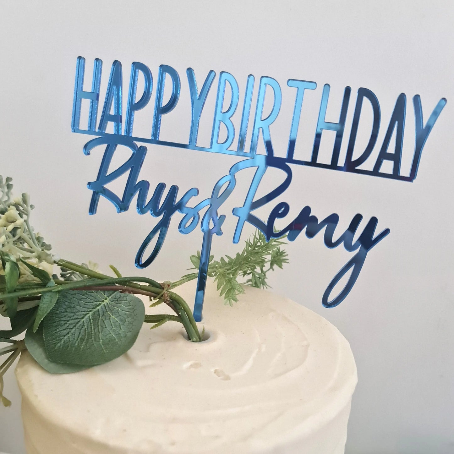 Acrylic Birthday Cake Topper – Personalised with Name or Phrase Evermore Gifts & Favours