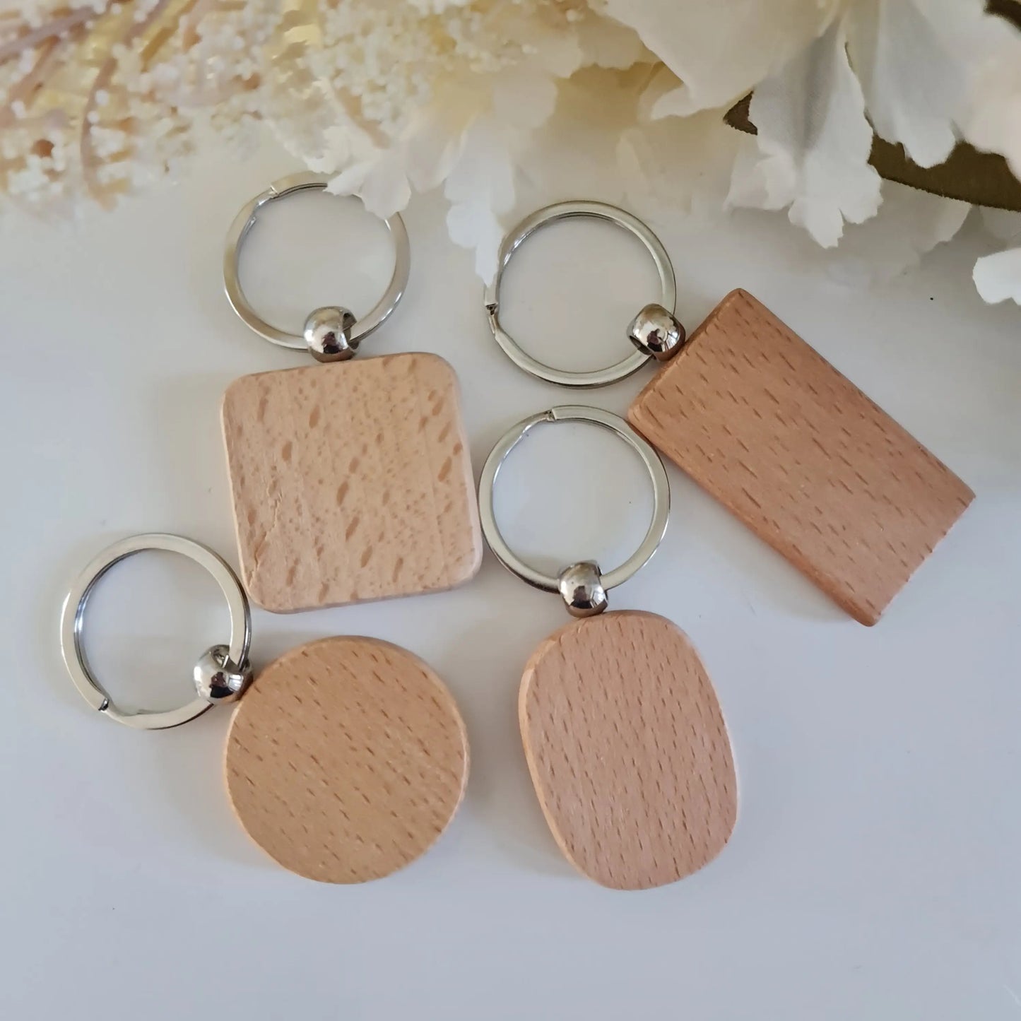 Personalised Timber Photo Keyring | Father’s Day Gift Evermore Gifts & Favours