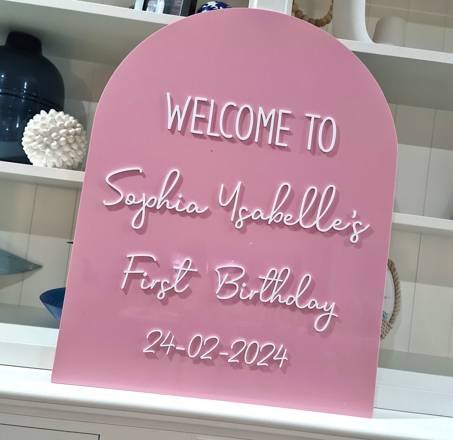 Personalised Acrylic Double Layer Signage