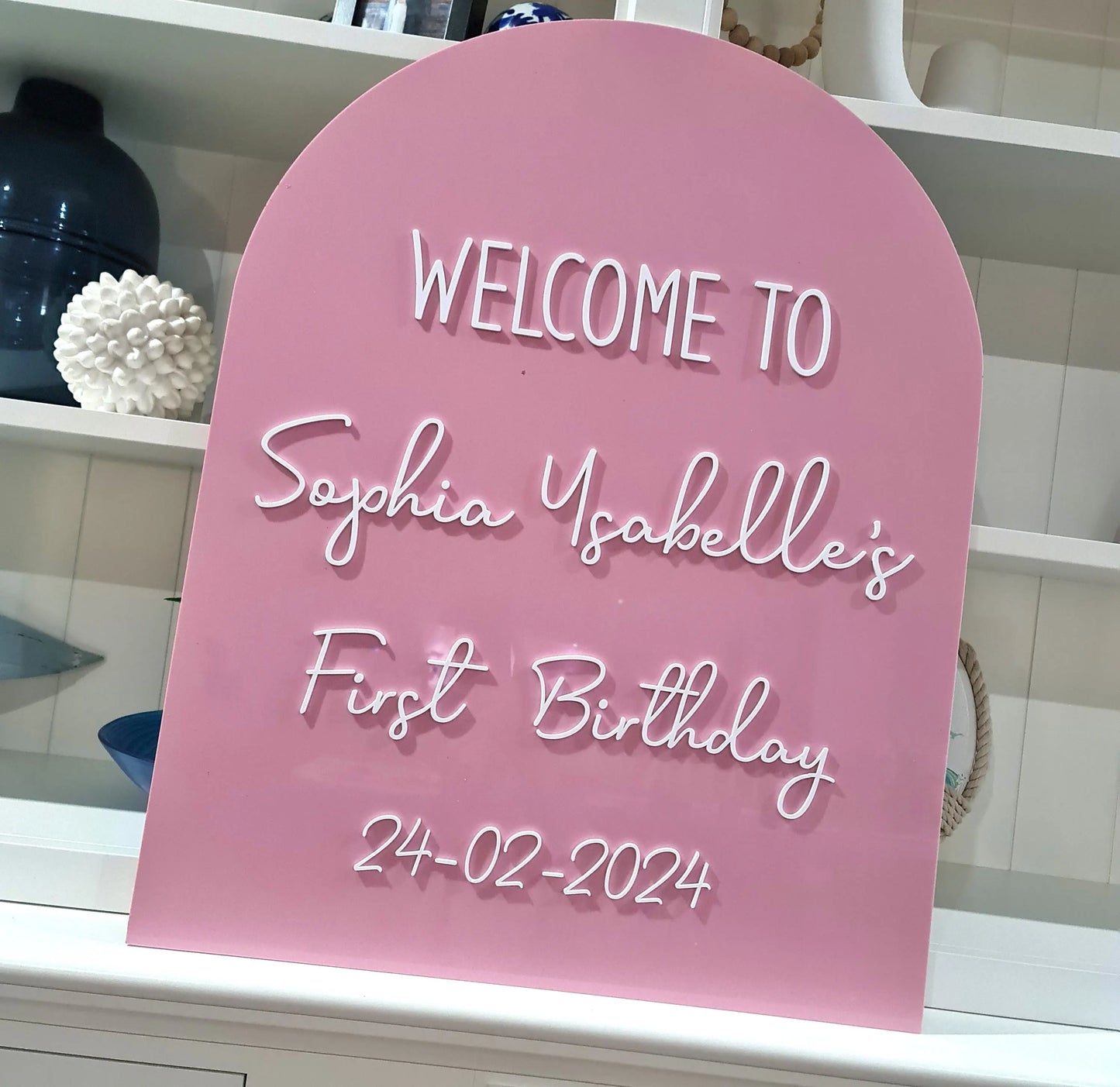 Personalised Acrylic Double Layer Signage Evermore Gifts & Favours