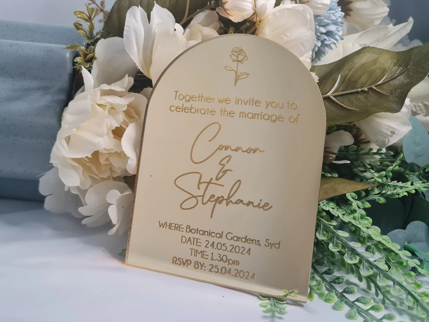 Elegant Custom Wedding Invites – Personalised with Your Colours & Details Evermore Gifts & Favours