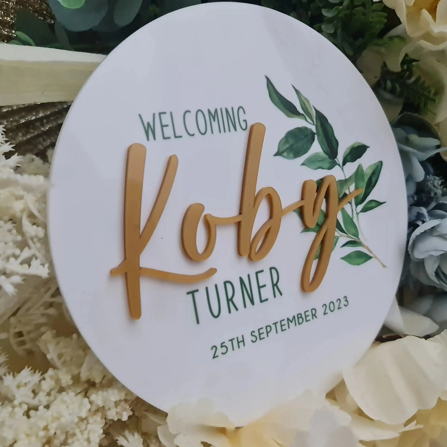 Hello World Baby Announcement Sign – Wooden or Acrylic Plaque Evermore Gifts & Favours