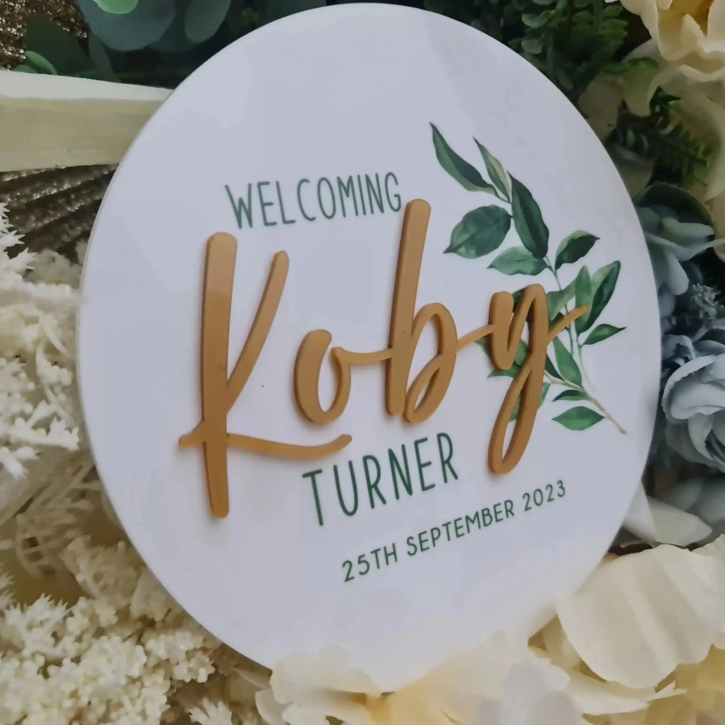 Hello World Baby Announcement Sign – Wooden or Acrylic Plaque Evermore Gifts & Favours