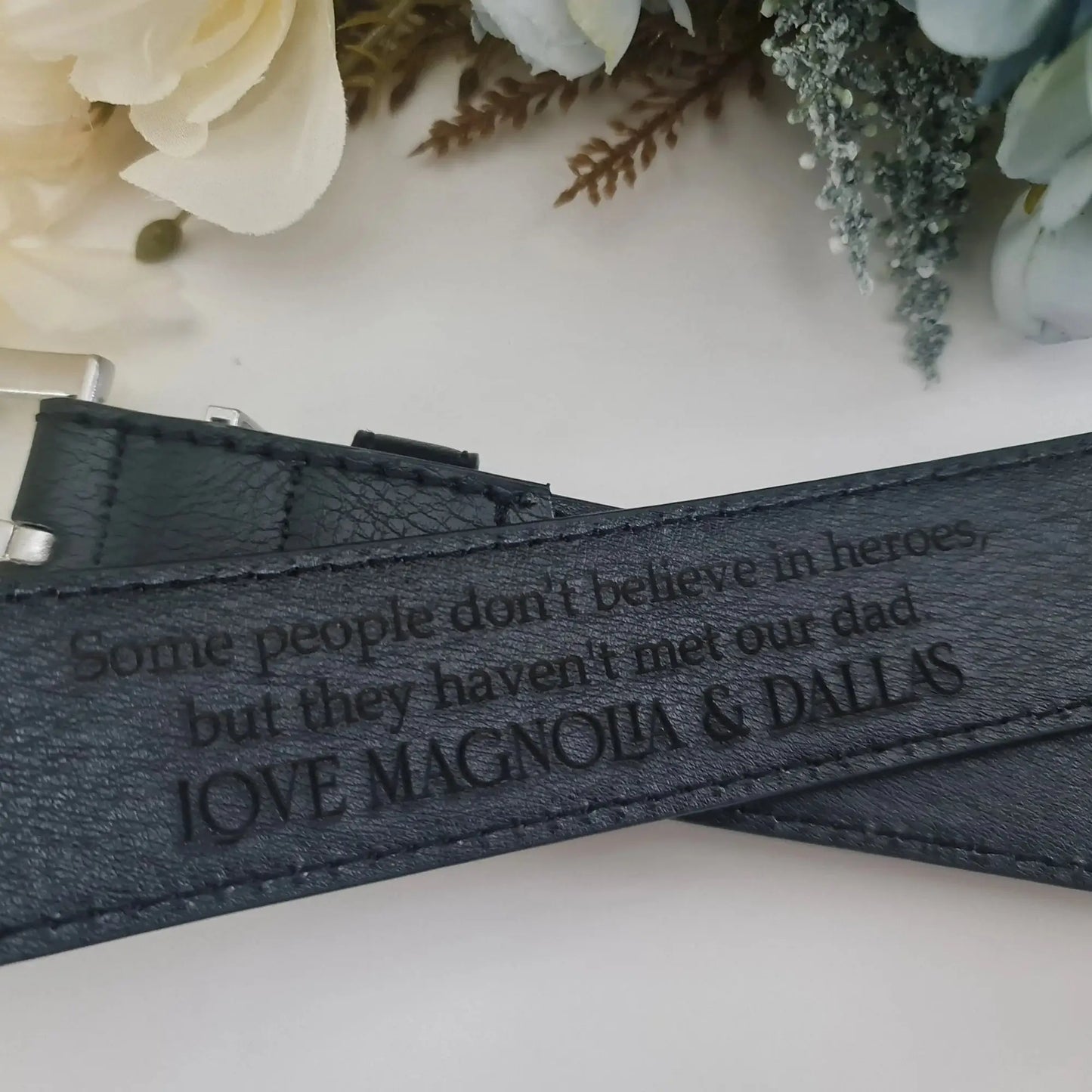 Personalised Fathers Day Belt | Custom PU Leather Gift Evermore Gifts & Favours