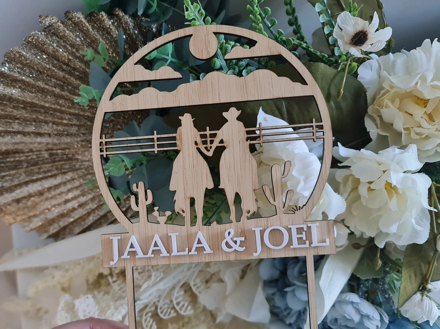 Rustic Timber Cake Topper – Laser Cut for Weddings or Parties Evermore Gifts & Favours