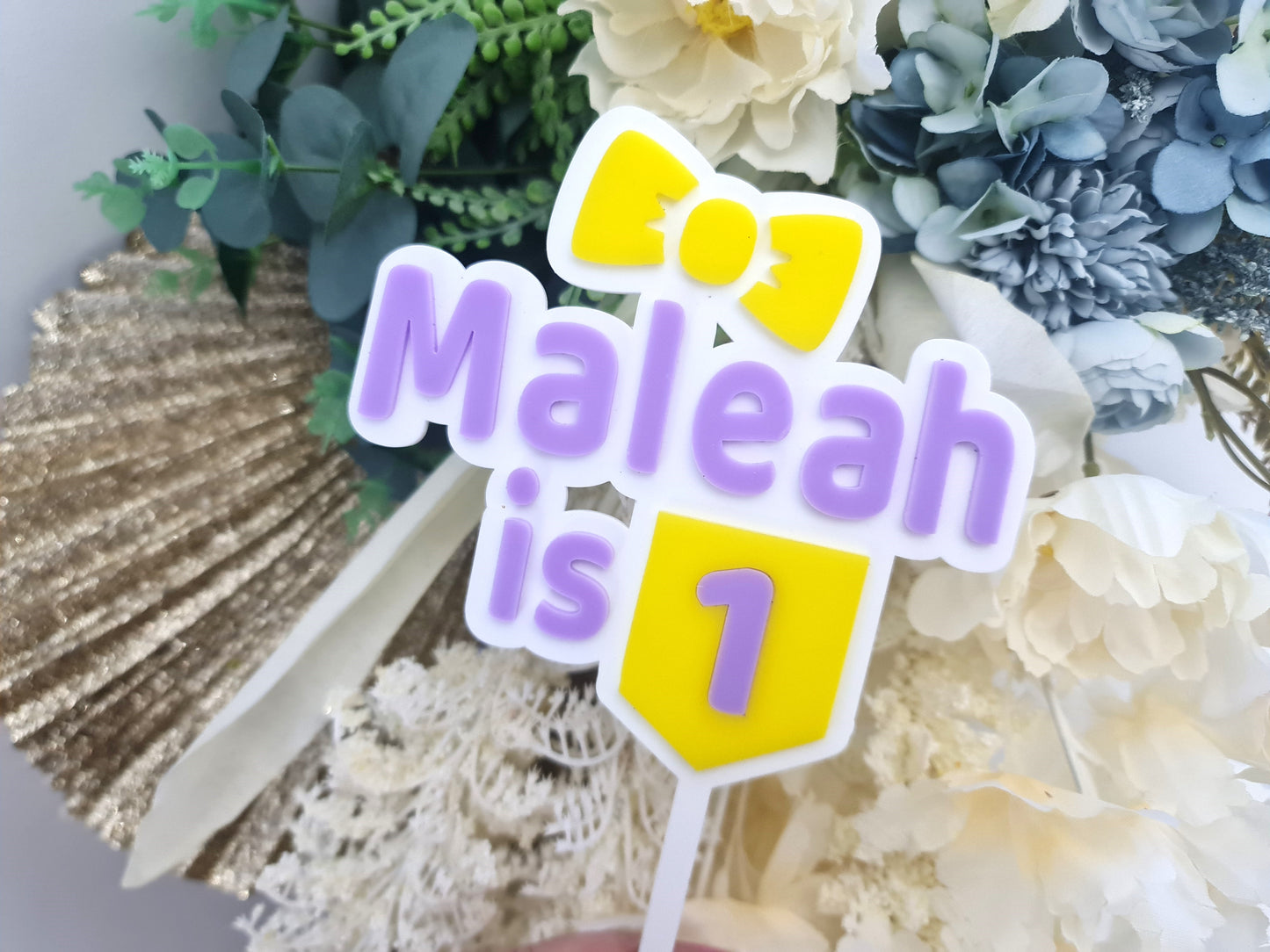Themed Birthday Cake Topper – Bright Double Layer Statement Piece Evermore Gifts & Favours