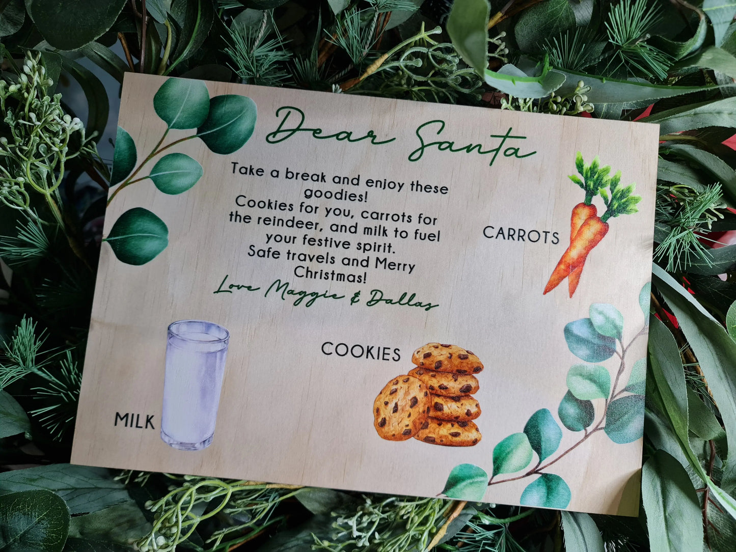 Personalised Full Colour Christmas Eve Board – Custom UV Printed Santa Treat Board Evermore Gifts & Favours