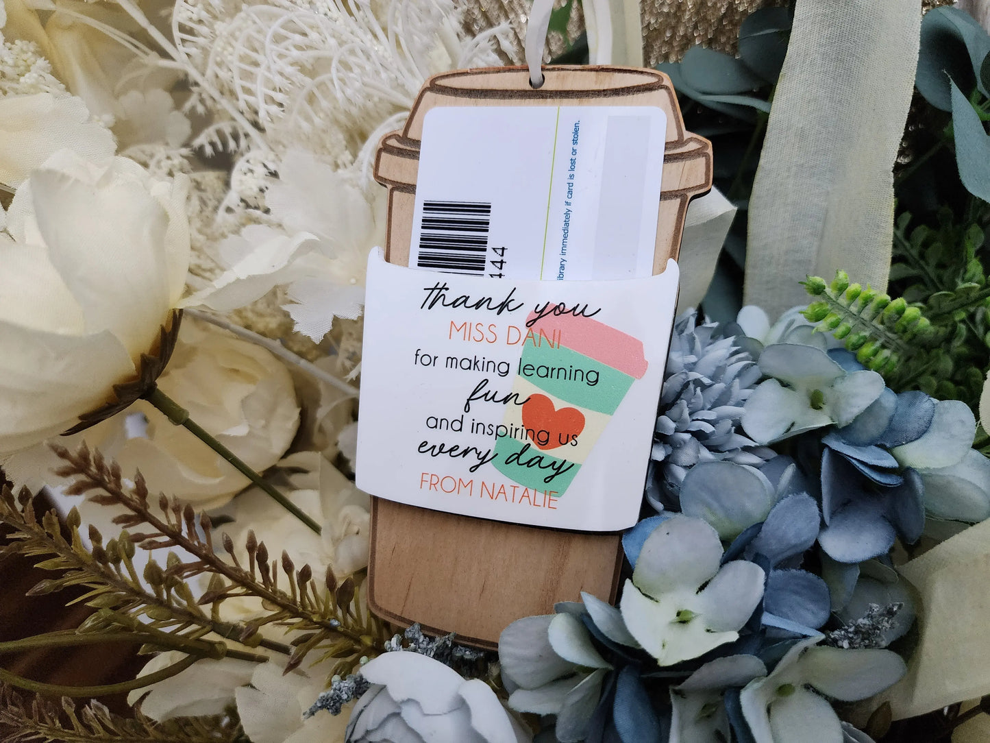 Teacher Gift Card Holder – Personalised End of Year Thank You Gift Evermore Gifts & Favours