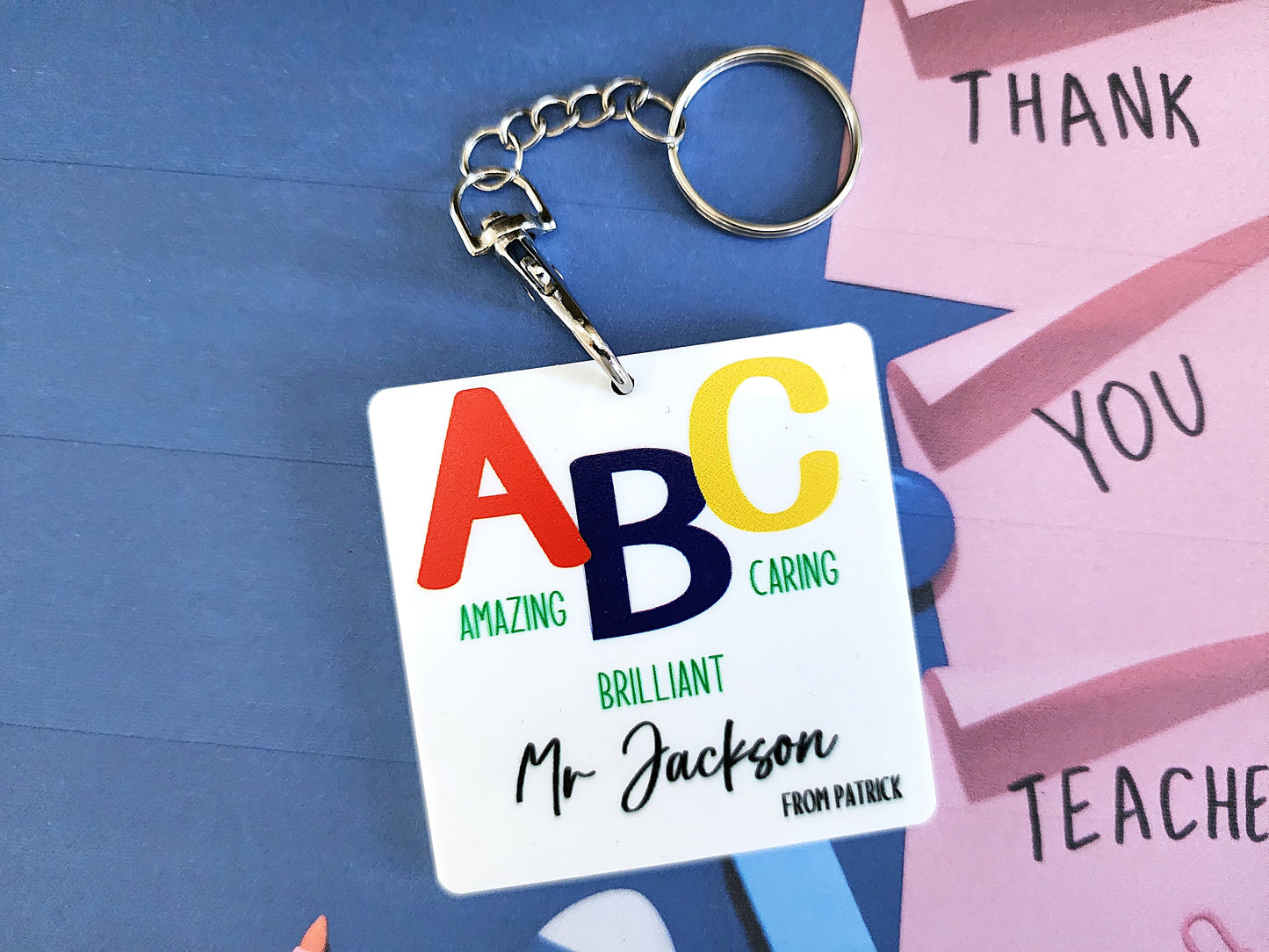 Teacher Appreciation Key Ring – Personalised Gift Idea